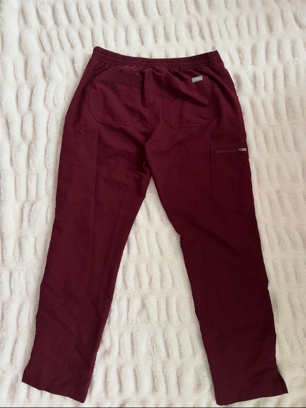 FIGS Maroon Cargo Jogger Pants